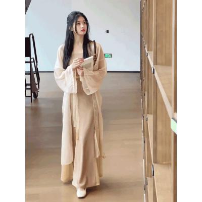 改良成人轻汉服女2024新款宋制三裥裙汉元素日常通勤可上班穿夏季