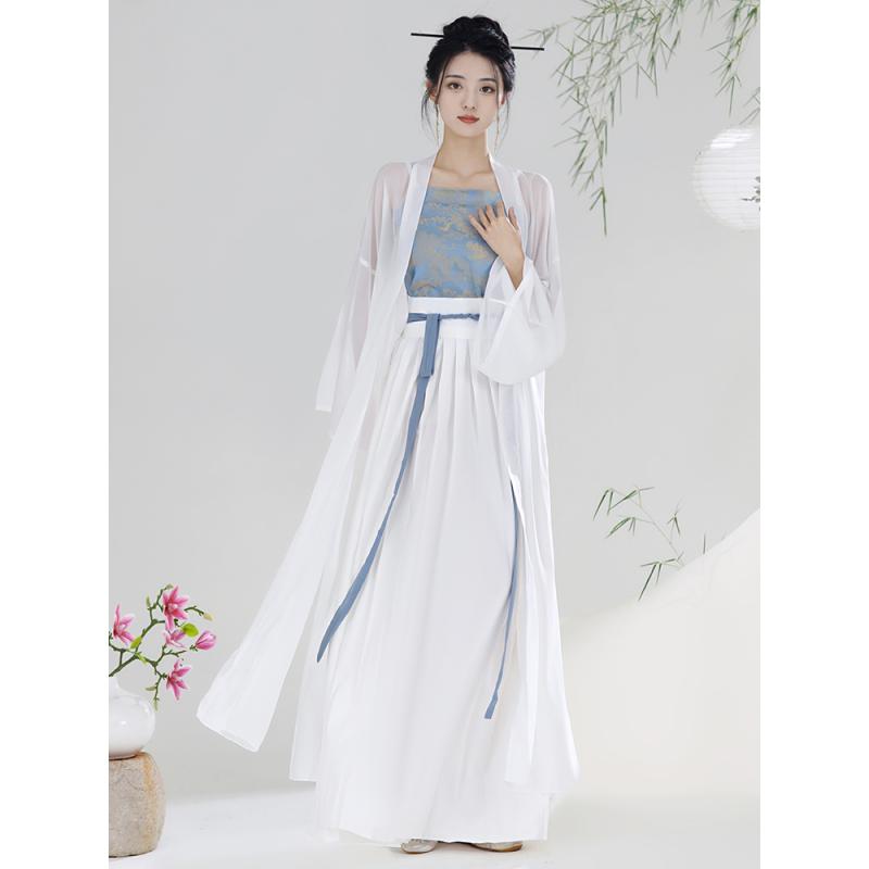 宋制三裥裙女2024新款新中式国风古装汉服小个子日常可穿夏季薄款