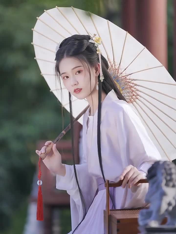 汉服女秋季紫色超仙气小个子2024新款古装改良广袖流仙裙正品古风
