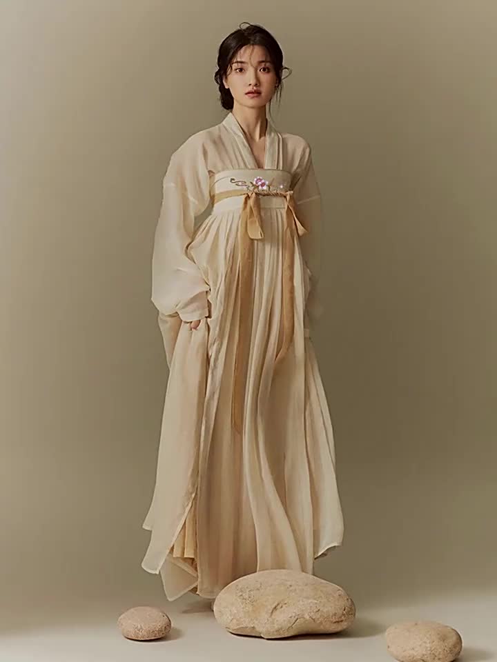 原创汉服女日常小个子改良版唐制齐胸襦裙古装上班穿秋季古风女装
