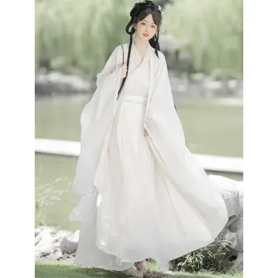 汉服女冬季超仙飘逸广袖流仙裙交领齐腰襦裙魏晋风神明少女古装秋